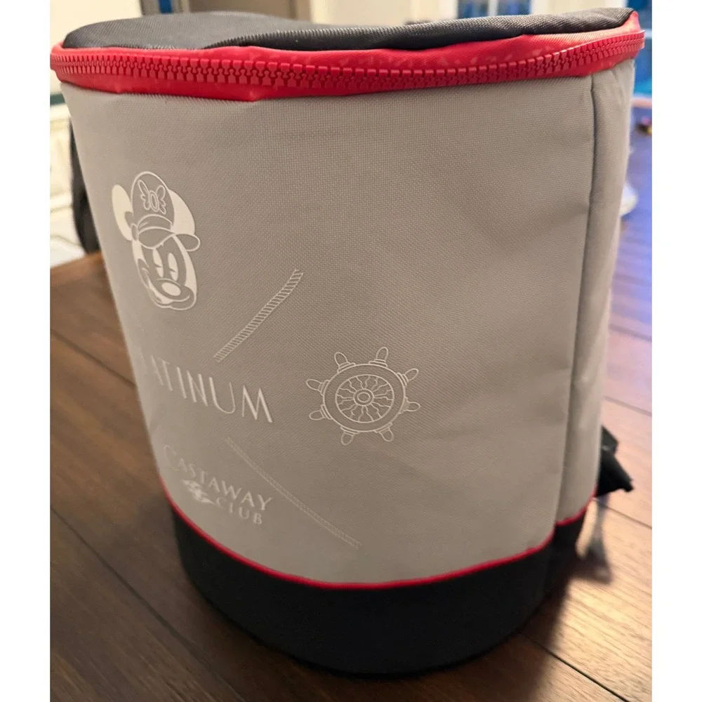 Disney Cruise Line Castaway Club Platinum Backpack Cooler Mickey Mouse Gray Red